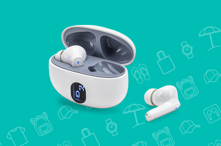 Auriculares sem fios brancos